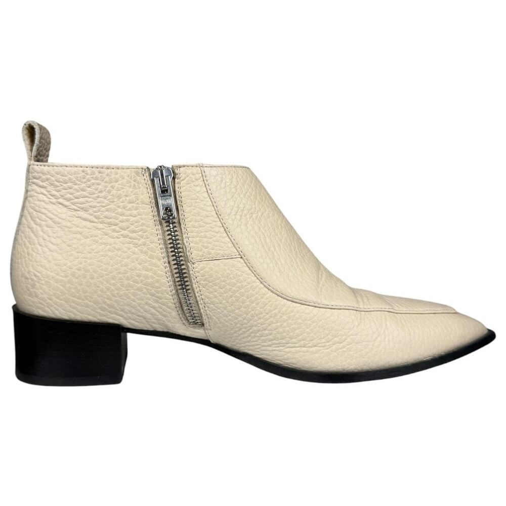 Everlane “The Boss Bootie” cream leather pointed toe ankle boots Italy size 7 - Picture 3 of 7